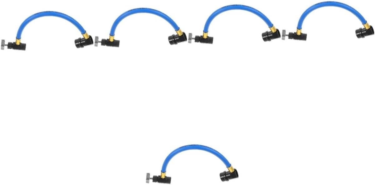 Alipis 5pcs Car Air Conditioning Recharge Hose Kit Charging Pipe for Leak Repair Threaded Connector Convenient Automotive Filling