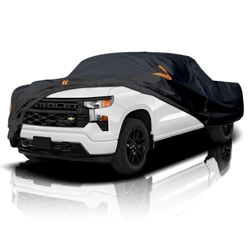 Image of Talyter Truck Cover Waterproof All Weather,Full Exterior Covers Rain UV Protection,Full Outdoor Covers for Chevy Silverado Dodge Ram 1500 Ford F150,Fit Truck-Length 213 inch to 233 inch