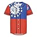 Vnurnrn Myanmar Flag Mens Baseball Button Down Jersey Hipster Hip Hop T Shirts