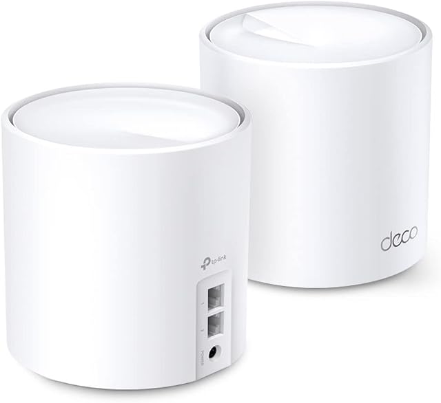 TP-Link Deco AX1800 WiFi 6 Système de mesh (Déco X20) - Couvre jusqu'à 4,000 Ft., Remplace les routeurs et extenseurs Internet sans fil, 4 Ports Ethernet dans Total, supporte Ethernet Backhaul, 2-Pack