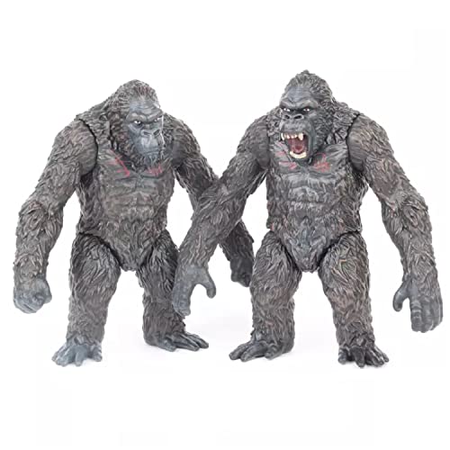 De-Lite™ Action Figures Soft Touch Vinyl Plastic Collectible Model Toys… (Angry-Kong, 2 Pieces Pack, Mini Small Size 7-8cm)