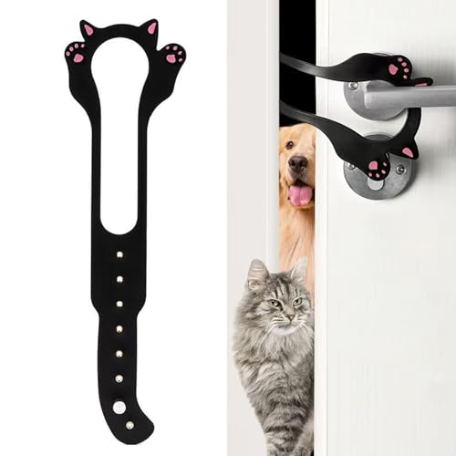Prop de Porte pour Chats – réglable pour Porte – Support de Sangle pour bébé et Enfant – Bouton de sécurité intérieur pour litière et fenêtre