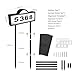 Solar House Humbers for Outside, Illuminated House Numbers with Cool White & Warm White, Solar Address Sign IP65 Waterproof, Address Plaques Wall Mounted/In Ground, Solar Address Signs for Yard