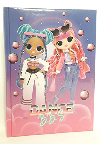DIARIO LOL OMG DANCE B.B.S. NON DATATO 12 MESI FORMATO STANDARD COLORE VIOLA E ROSA