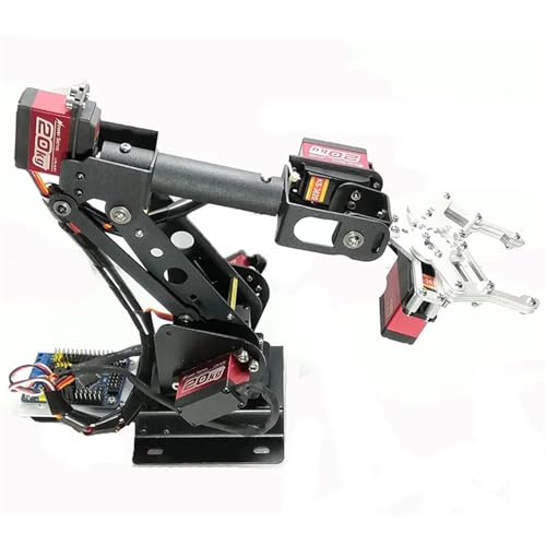 Bras de robot 6 DOF avec servos métalliques et griffe rouge pour Arduino