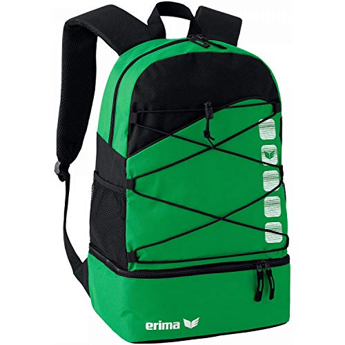 Erima Unisex Club 5 Multifunktionsrucksack mit Bodenfach (723342), smaragd/schwarz, 1