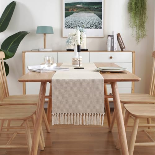 Table Runner,Dining Kitchen Centerpiece Decor,For Home Daily Simple Style Decoration for Coffee Party Gathering(Waffle,33*228cm)