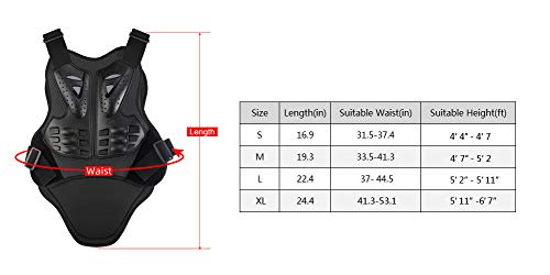 Pellor CH-ZSMJ06 Motorcycle Armor Vest Chest Back, Motorcycle Vests For Men, Motocross Body Guard Vest Cycling Protector Vest Skiing Riding Skating Anti-Fall Vest Protective Gear thumb #1
