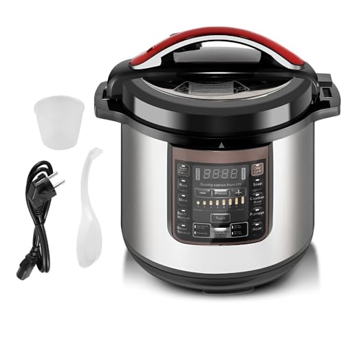 Olla A Presión Eléctrica Multifunción De 12 L: For Guisos, Sopas Y Arroz, Olla De Cocción Lenta Con Temporizador, Función De Mantenimiento Del Calor Y Liberación Automática De Presión.