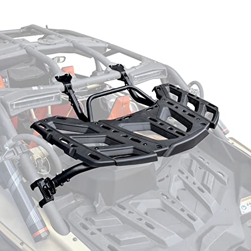 SAUTVS Black Pivoting Rack Kit for Can Am Maverick X3, Rear Latched Rack Luggage Support for Can Am Maverick X3 MAX 2017-2025 Accessories (Replace #715002881)