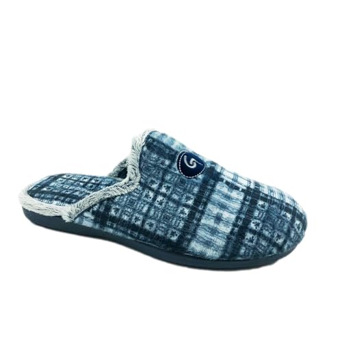 GARZON Zapatillas Rectagulos Aplique Hombre 3448 Color: Azul Talla: 43