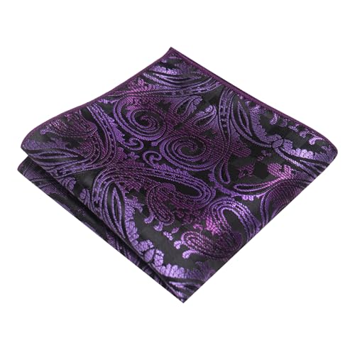 Image of JEMYGINS Mens Tie and Pocket Square,Lapel Pin,Cufflinks,Tie Clip Sets with Gift Box 5PCS