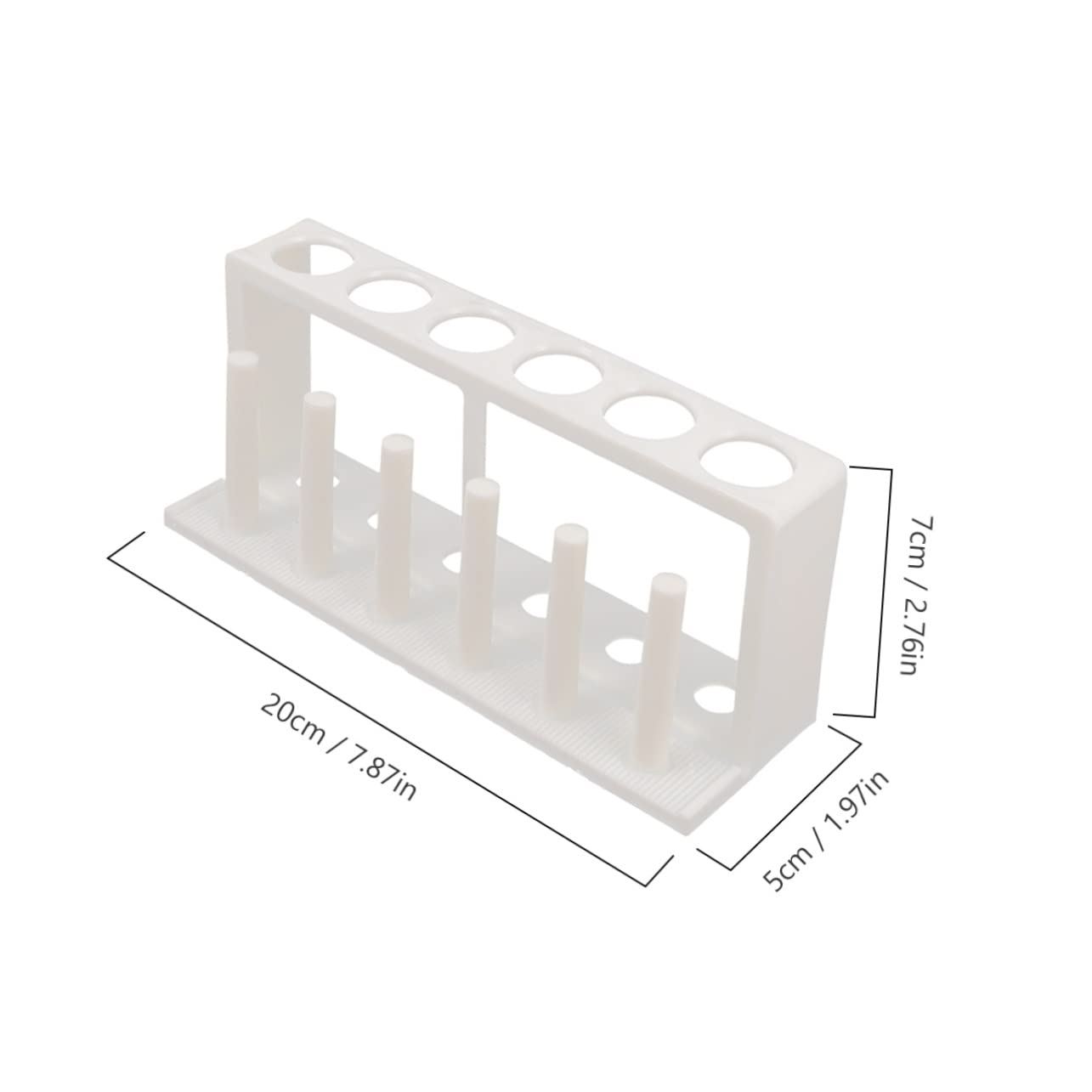 NAMOARLY School Lab Essential White Plastic Test Tube Holder Rack for Test Tube Anti-Slip Sturdy