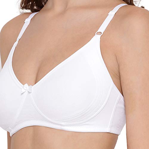 Image of Lyra Women's Moulded Encircled Bra(513) Pack of 2 White & Black,30B