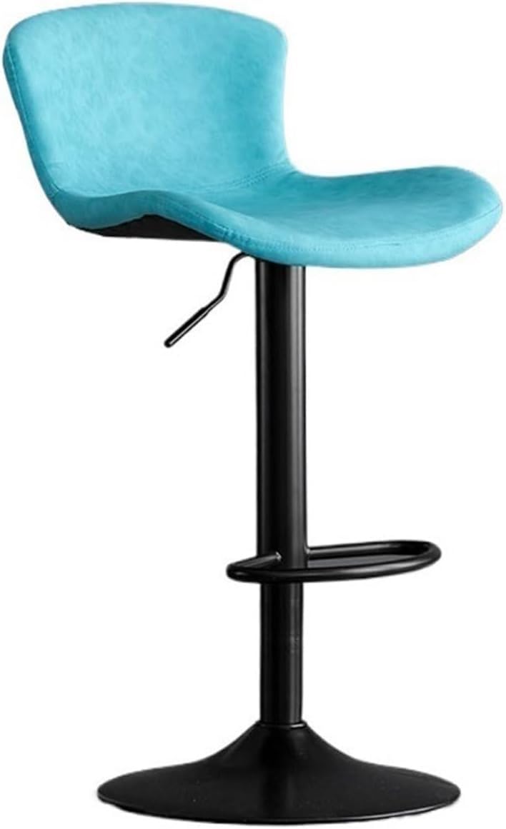 Chaise de bar pivotante grise XJBTBA avec dossier en fer et assise réglable - 6