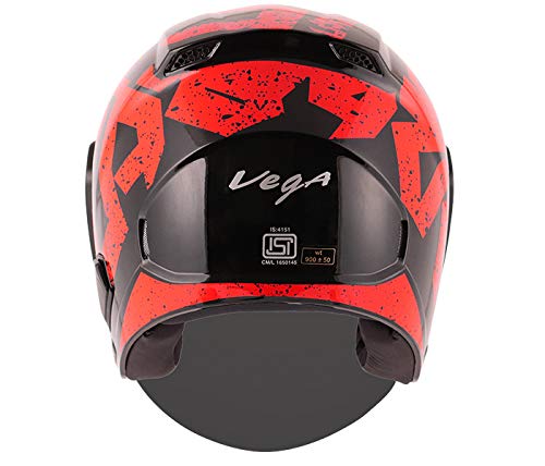 Image of Vega Lark Victor Black Red Helmet-L