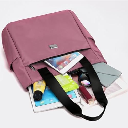 Large Capacity Water Repellent Multi Pocket Nylon Shoulder Bag, Women Tote Purse Zipper Nylon Handbag2
