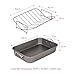Glad Roasting Pan Nonstick 11x15 - Heavy Duty Metal Bakeware Dish with Rack - Large Oven Roaster Tray for Baking Turkey, Chicken, and Veggies