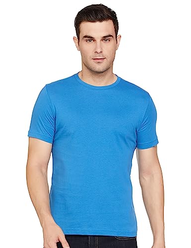Image of Amazon Brand - Symbol Men's Solid Cotton T Shirt | Round Neck | Half Sleeve | Plain-Regular Fit (Available in Plus Sizes)