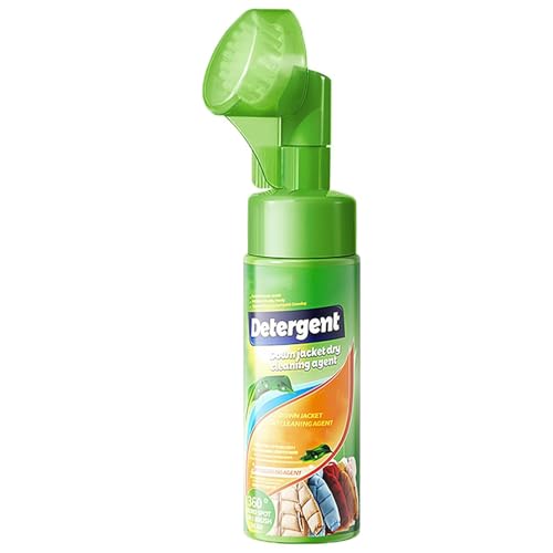 Cepillo en aerosol limpiador de chaqueta sin enjuague con, agente de limpieza en seco de espuma para chaquetas y abrigos acolchados, quitamanchas sin lavado para ropa (1 Pcs)