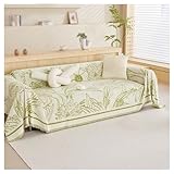 HMGAQNP Funda Protectora Muebles Estilo Bohemio Estampado Floral botánico Manta Lavable Fundas cojín para sofá Doble Cara Disponible para sofás Cama Silla Manta Decorativa(A,70.8 * 102.3in)