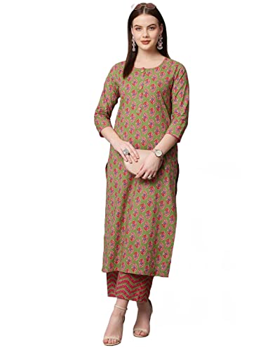 Kurta palazzo femme vert XL pour vos soirées d'été fluides