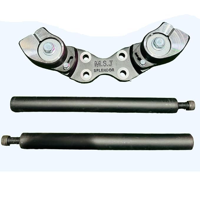 RudraRidez Motorcycle Adjustable Modification Handle Aluminum Handle Compatible for Splendor (Black)-picture-20