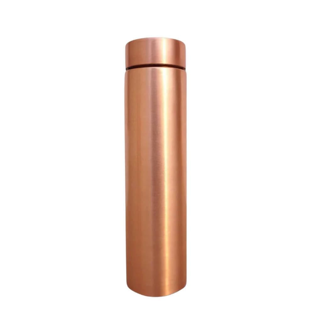 Water Bottle - Vacuum Insulated |plain Solid Copper Handcrafted Hammered Bottle BPA Free Water Bottles for 1000 ml Copper Bottle for Home, Office, Hotel and Gifting