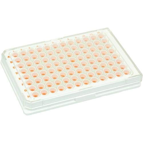 BrandTech Polystyrene White CellGrade Plus Sterile F-Bottom 96-well Standard Microplates, Well Volume 350 µl (Pack of 50)