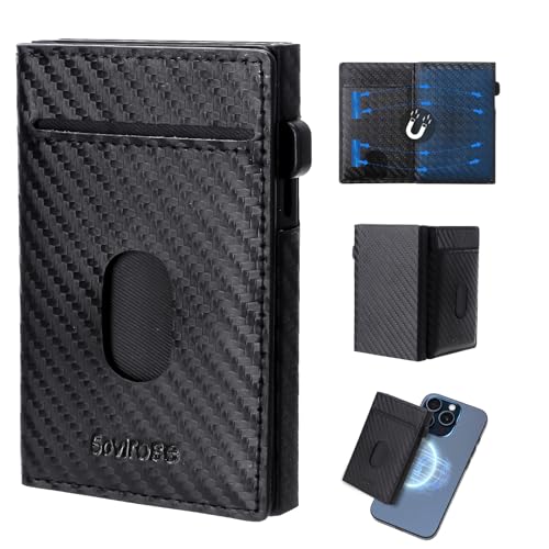 Sovirose Rfid Mens Wallet, Slim Card Holder for Men, Credit Card Case Money Clip