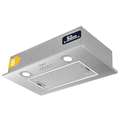 CIARRA CBCS5913A Cappa da cucina integrata 52 cm in acciaio inox - 300 m³/h- Evacuazione - 3 Velocità - Illuminazione LED -cappa cucina incasso