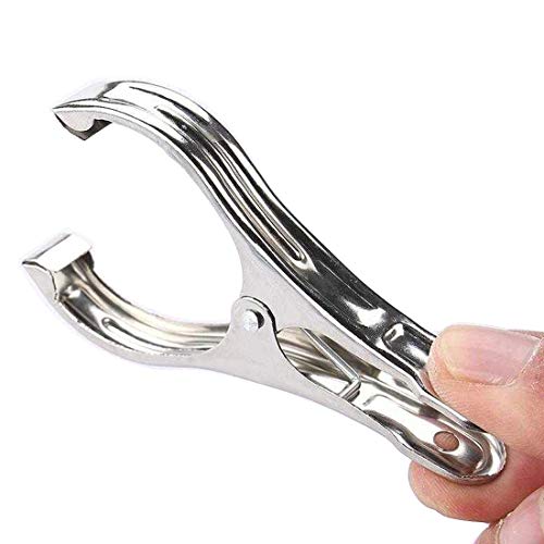 Fommen FOMMEN20180812 Metal Clothespins,Row Cover Clips 20 Pack 3.5 Inch Stainless Steel Pool Towel Clips,Chair Clips thumb #3