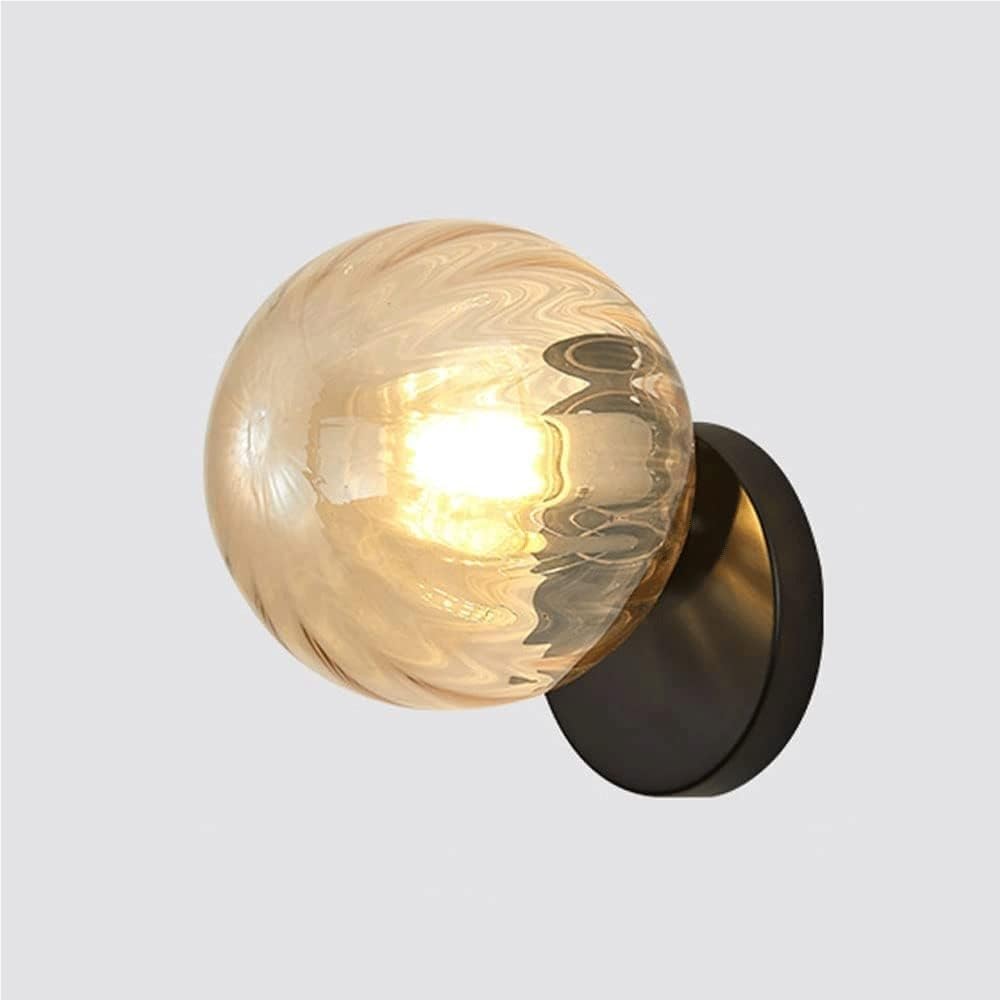 SXSCARKX European Style Glass Wall Lamp Creative Shade E26/E27 Base Sconce Light for Bedroom Dresser Lantern Mounted Lighting Fixture 110V