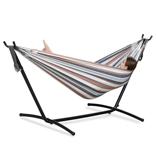 Best garden seating in horseshoe bay PNAEUT Double Hammock with Steel Stand