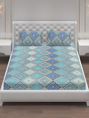 Image of Moca By Monte Carlo 120 TC Queen Size 1 Bedsheet with 2 Pillow Cover Set (23BS-DAZZLE-16)