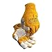 Caiman Genuine Top Cow Grain Leather Velcro� RevolutionTM Gloves (Large/Yellow)