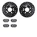Dynamic Friction Company Front Brake Rotors-Drilled and Slotted-Black with 5000 Euro Ceramic Brake Pads 8602-63012