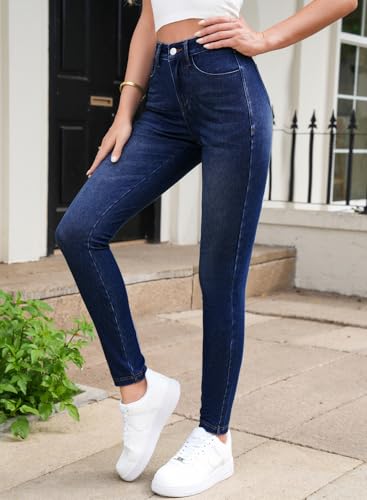 Sidefeel Jeggings for Women High Waisted Tummy Control Skinny Jeans Stretchy Butt Lifting Knit Denim Pants3
