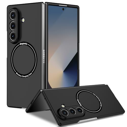 Image of amazon basics Magnetic Case Cover for Samsung Galaxy Z Fold 6 [Compatible with Mag-Safe] Slim Shockproof Magnetic Phone Cover Case - Black