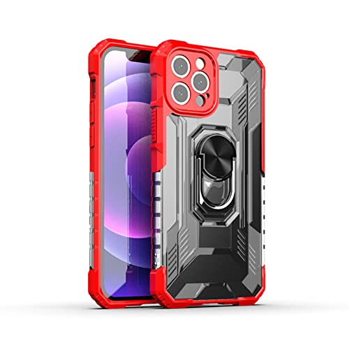 Coque iPhone 13 Pro antichoc rouge et robuste avec anneau support magnétique