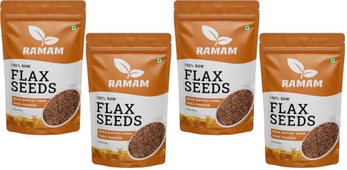 Image of Ramam Flax Seeds 500gm | Natural Raw Flax seeds for Eating | High Dietary Fiber | Rich in Magnesium |Helps in Manage Blood sugar levels & Heart Health | Helps in Hair Growth| Alsi Seeds- 500gm