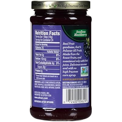 Polaner All Fruit Spreadable Fruit, Seedless Blackberry, 15.25 Ounce