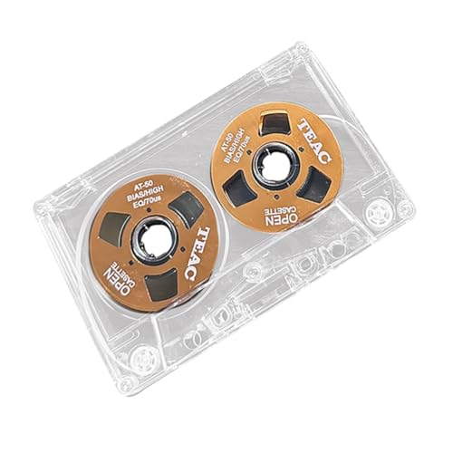 KTELI Double-Sided Color Housing Empty Tape Metal Mini Can Record 55 Minutes Empty Tape Blank Cassette Tape, Easy to Use Orange, 500459992A8