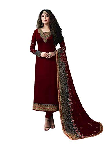 Miss Ethnic Women's Knee Length Semi Stitched Anarkali Gown