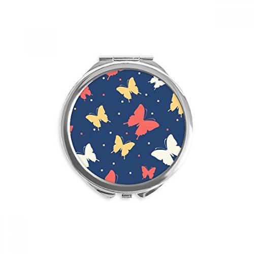 Miroir de poche papillon coloré un cadeau élégant et utile de format rond portable pour elle