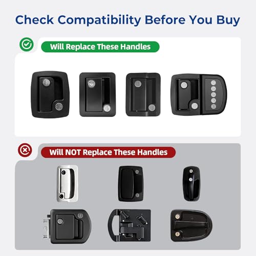 ONNAIS Full Metal RV Keyless Entry Door Lock with Password & Remote, Trailer & Camper Door Lock Replacement, Versatile Latch for RVs