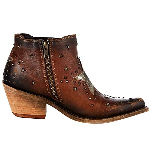 Women`s Black Brown Star Bootie4