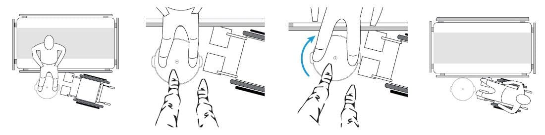 FabaCare Drehscheibe EasyTransfer, Drehteller mit 360° Endlosdrehung, Transferhilfe bis 130 kg, rutschfeste Transferscheibe, Umsetzhilfe 41 cm Durchmesser