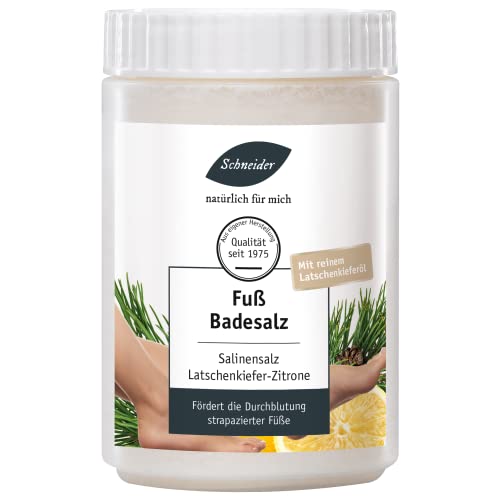 Saunabedarf Schneider - Fuß-Badesalz mit Latschenkiefer-Öl, Salz für Fußbad, 1000g Cover