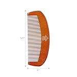 RED by Kiss Premium Wood Men Long Beard Comb, Easy Detangling and Styling, Durable Design for Gentle Beard Hair & Mustache Grooming Essential, No Snagging & Pulling, Maximize Conditioning - Image 3